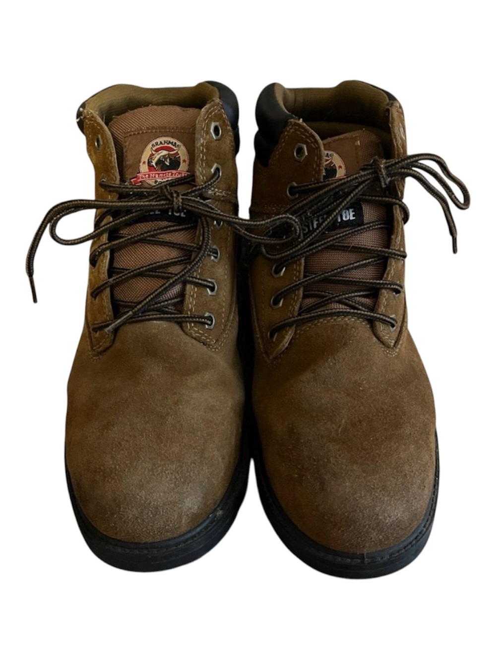 Brahma Brown Suede Safety-Toe Waterproof Work Boots Men’s Sz11